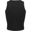image:imageFloerns Womens Cut Out Sleeveless Punk Rock Solid Ripped Crop Tank TopBlack a