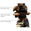 image:imageFloerns Womens Cut Out Sleeveless Punk Rock Solid Ripped Crop Tank TopBlack a