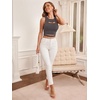 image:imageFloerns Womens Cut Out Sleeveless Punk Rock Solid Ripped Crop Tank TopDark Grey