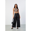 image:imageFloerns Womens Cut Out Sleeveless Punk Rock Solid Ripped Crop Tank TopLeopard