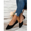 image:imageFloerns Womens Elegant Flats Pointed Toe Slip On Work Dressy Ballet FlatsBlack