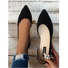 image:imageFloerns Womens Elegant Flats Pointed Toe Slip On Work Dressy Ballet FlatsBlack