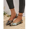 image:imageFloerns Womens Elegant Flats Pointed Toe Slip On Work Dressy Ballet FlatsBlack Floral