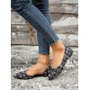 image:imageFloerns Womens Elegant Flats Pointed Toe Slip On Work Dressy Ballet FlatsBlack Multi