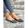 image:imageFloerns Womens Elegant Flats Pointed Toe Slip On Work Dressy Ballet FlatsBlack Multi