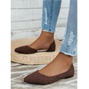 image:imageFloerns Womens Elegant Flats Pointed Toe Slip On Work Dressy Ballet FlatsBrown
