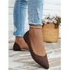 image:imageFloerns Womens Elegant Flats Pointed Toe Slip On Work Dressy Ballet FlatsBrown