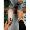 image:imageFloerns Womens Elegant Flats Pointed Toe Slip On Work Dressy Ballet FlatsGrey Multi