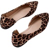 image:imageFloerns Womens Elegant Flats Pointed Toe Slip On Work Dressy Ballet FlatsLeopard Brown