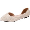 image:imageFloerns Womens Elegant Flats Pointed Toe Slip On Work Dressy Ballet FlatsWhite Ivory
