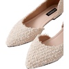 image:imageFloerns Womens Elegant Flats Pointed Toe Slip On Work Dressy Ballet FlatsWhite Ivory