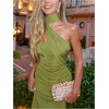image:imageFloerns Womens Elegant Halter Maxi Dress Ruched Sleeveless Bodycon Formal Cocktail Party DressesGreen