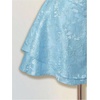 image:imageFloerns Womens Floral Jacquard Draped Mini Dress Sleeveless Lace Up Backless Tiered A Line DressesBlue