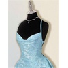 image:imageFloerns Womens Floral Jacquard Draped Mini Dress Sleeveless Lace Up Backless Tiered A Line DressesBlue