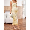 image:imageFloerns Womens Floral Maternity Dress Bodycon Fishtail Long PregnancyYellow Floral