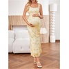 image:imageFloerns Womens Floral Maternity Dress Bodycon Fishtail Long PregnancyYellow Floral