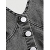 image:imageFloerns Womens Halter Denim Tank Top Button Down Backless Jean Crop TopsGrey