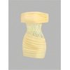 image:imageFloerns Womens Lace Patchwork Off The Shoulder Bodycon Mini DressLight Yellow