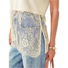 image:imageFloerns Womens Lace Tank Tops Patchwork Crewneck Sleeveless Tee TopsApricot