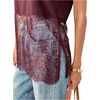 image:imageFloerns Womens Lace Tank Tops Patchwork Crewneck Sleeveless Tee TopsBurgundy