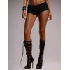 image:imageFloerns Womens Lace Up Mini Shorts Low Rise Music Festival Micro Hot PantsBlack