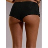 image:imageFloerns Womens Lace Up Mini Shorts Low Rise Music Festival Micro Hot PantsBlack