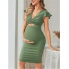 image:imageFloerns Womens Maternity Baby Shower Dress Photoshoot Pregnancy DressesGreen