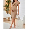 image:imageFloerns Womens Maternity Baby Shower Dress Photoshoot Pregnancy DressesKhaki