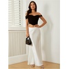 image:imageFloerns Womens Off Shoulder Short Sleeve Ruched Corset Crop Going Out TopBlack