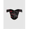 image:imageFloerns Womens Off Shoulder Short Sleeve Ruched Corset Crop Going Out TopBlack Red Floral