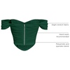 image:imageFloerns Womens Off Shoulder Short Sleeve Ruched Corset Crop Going Out TopDark Green