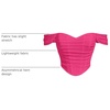 image:imageFloerns Womens Off Shoulder Short Sleeve Ruched Corset Crop Going Out TopHot Pink