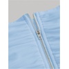 image:imageFloerns Womens Off Shoulder Short Sleeve Ruched Corset Crop Going Out TopLight Blue