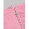 image:imageFloerns Womens Off Shoulder Short Sleeve Ruched Corset Crop Going Out TopPink Solid