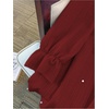 image:imageFloerns Womens Plus Size Pearl Beaded Tunic Dress Long Sleeve Tie Neck Casual Shirt DressesBurgundy