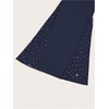 image:imageFloerns Womens Plus Size Rhinestone Flare Leggings High Waist Bell BottomsDark Blue