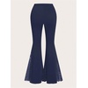 image:imageFloerns Womens Plus Size Rhinestone Flare Leggings High Waist Bell BottomsDark Blue