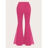 image:imageFloerns Womens Plus Size Rhinestone Flare Leggings High Waist Bell BottomsHot Pink