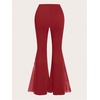 image:imageFloerns Womens Plus Size Rhinestone Flare Leggings High Waist Bell BottomsRed