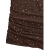 image:imageFloerns Womens Rhinestone Sleeveless Bandeau Party Corset Sequin Tube TopCoffee Brown