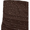 image:imageFloerns Womens Rhinestone Sleeveless Bandeau Party Corset Sequin Tube TopCoffee Brown