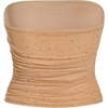 image:imageFloerns Womens Rhinestone Sleeveless Bandeau Party Corset Sequin Tube TopKhaki