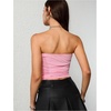 image:imageFloerns Womens Rhinestone Sleeveless Bandeau Party Corset Sequin Tube TopPink