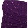 image:imageFloerns Womens Rhinestone Sleeveless Bandeau Party Corset Sequin Tube TopPurple