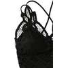 image:imageFloerns Womens Sexy Lace V Neck Criss Cross Back Bralette Crop TopBlack White