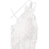 image:imageFloerns Womens Sexy Lace V Neck Criss Cross Back Bralette Crop TopBlack White