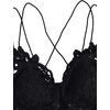 image:imageFloerns Womens Sexy Lace V Neck Criss Cross Back Bralette Crop TopBlack and Red