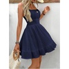 image:imageFloerns Womens Sleeveless Tiered Mini Shirred Textured Cami DressesBlue