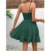 image:imageFloerns Womens Sleeveless Tiered Mini Shirred Textured Cami DressesGreen