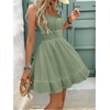 image:imageFloerns Womens Sleeveless Tiered Mini Shirred Textured Cami DressesOlive Green